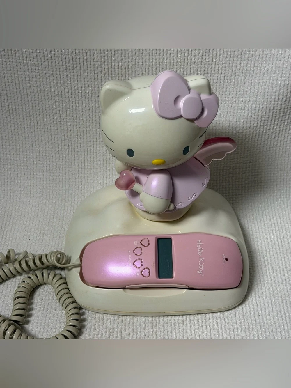 Vintage HELLO KITTY ANGEL HK210 Telephone Pink Landline Phone w/ Caller ID